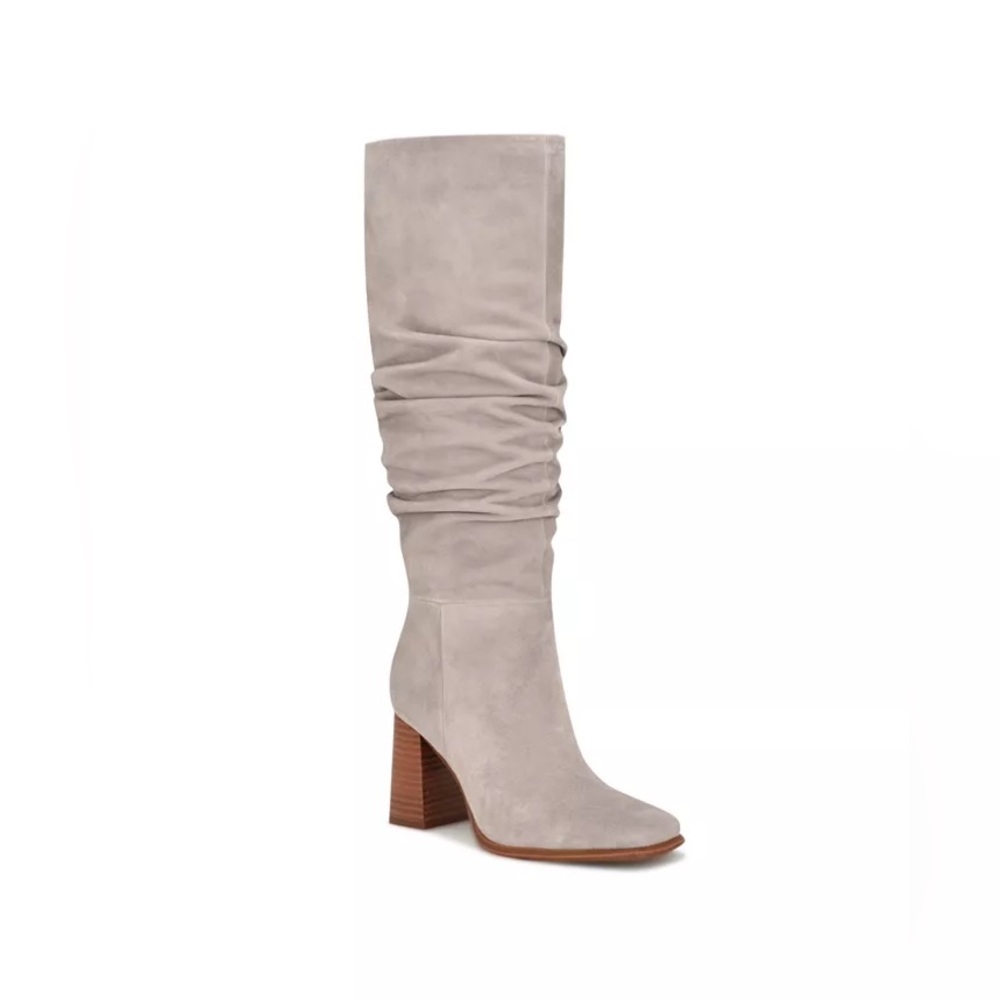 Nine West Women's Domaey Stacked Block Heel Dress Boots Size 6.5